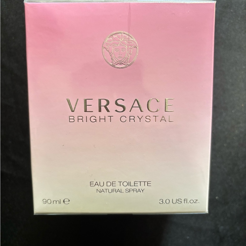 NIB Versace Bright Crystal Perfume in Pink and Clear Large Bottle